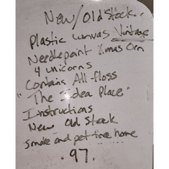 Mary Maxim Needlepoint Christmas Ornaments Kit #027155 Unicorn & #027156 Rocking - Picture 9 of 9